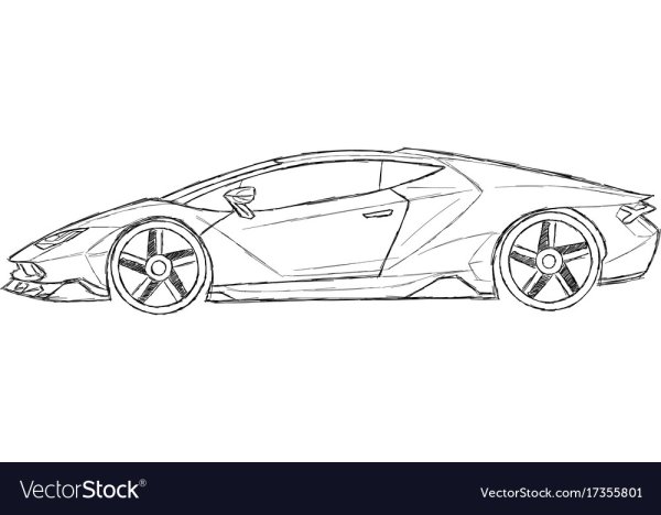 Ламборджини Хуракан скетч