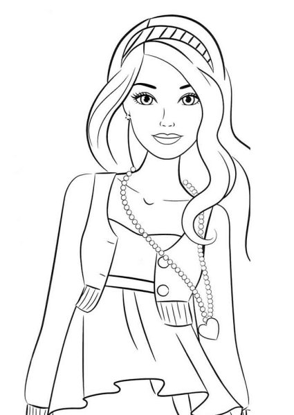 Рисунок легкий Барби