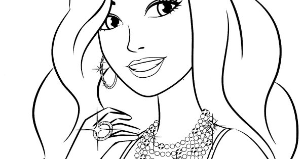 Раскраска Барби модница