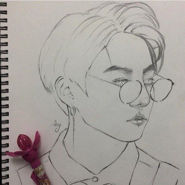 БТС скетчи Чонгук