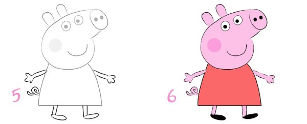 Свинка Пеппа для срисовки
