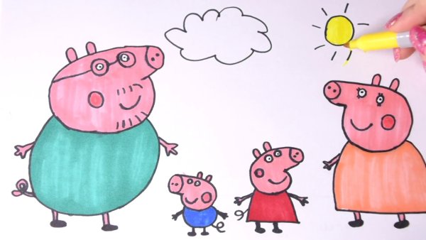 Как рисуется Свинка Пеппа