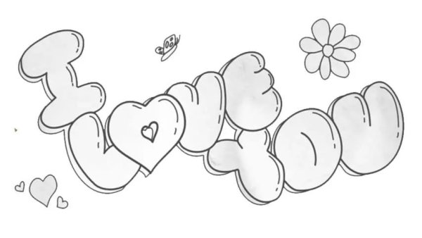 Мишка с сердечком рисунок