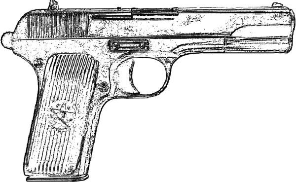 Пистолет ТТ/Тульский,Токарева чертеж