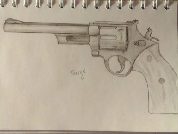 Револьвер карандашом