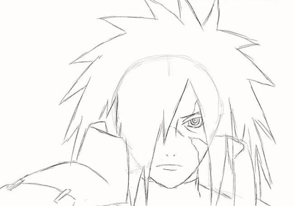 Мадара Учиха срисовать