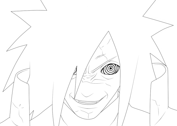 Мадара Учиха контур