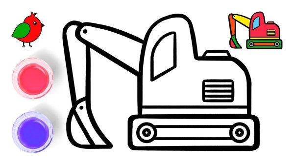 Экскаватор карандашом