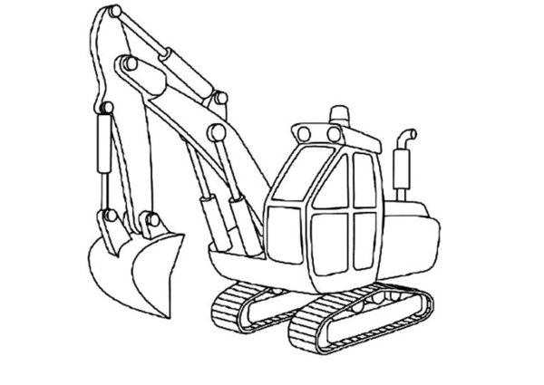 Рисунки экскаватор для детей очень легко