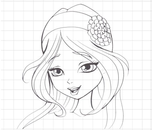 Красивые девочки рисунок лёгкий