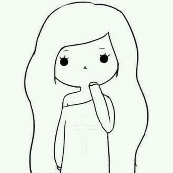 Картинки для срисовки лёгкие девочки