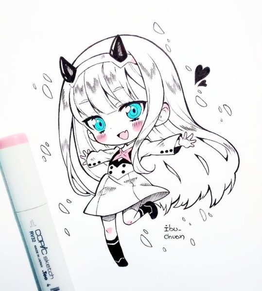 Чиби рисунки карандашом для срисовки
