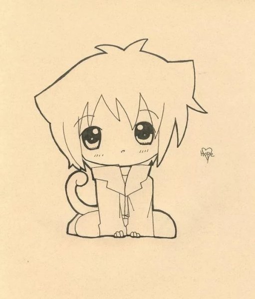 Чиби для срисовки для начинающих