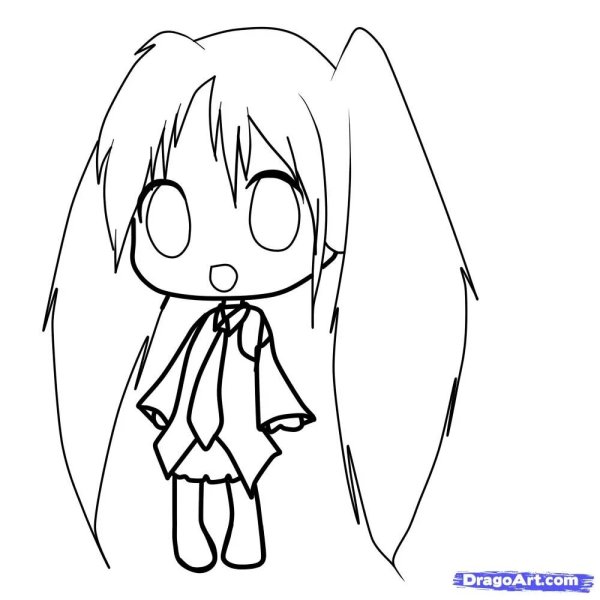 Чиби для срисовки карандашом