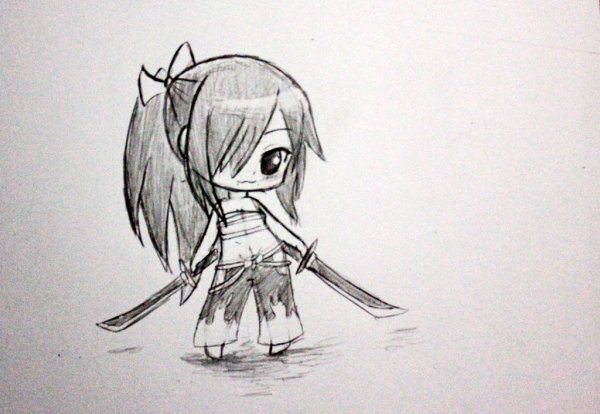 Рисунки для срисовки карандашом маленькие аниме