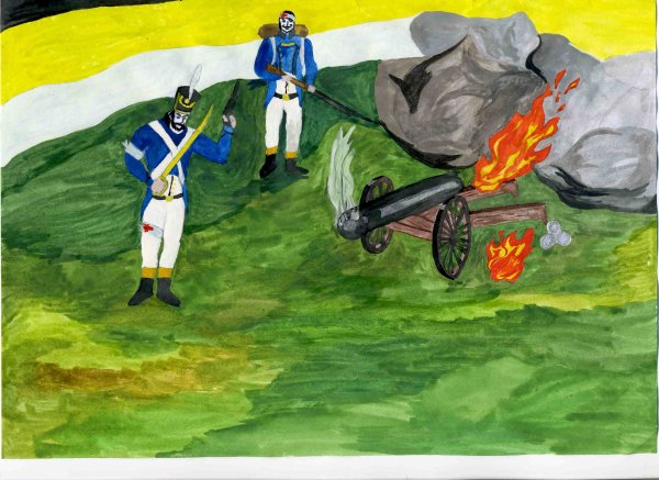 Рисунок Бородино Михаила Юрьевича Лермонтова