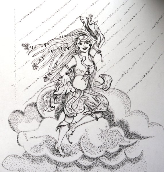 Рисунок к балладе карандашом