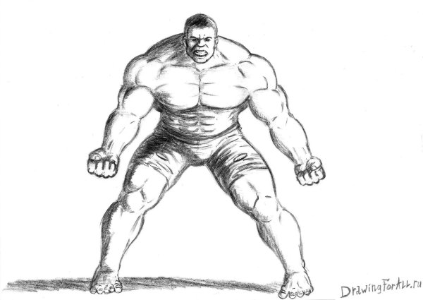 Рисунок Халка для детей