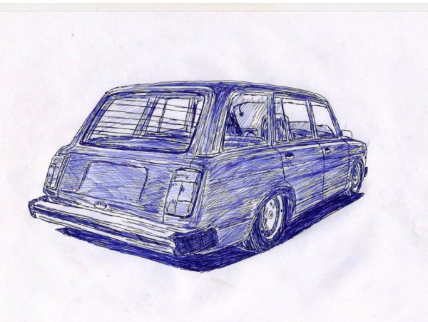 ВАЗ 2107 карандашом