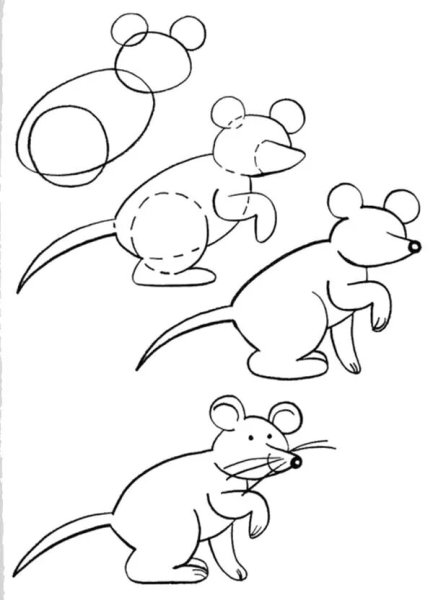 Рисунки зверей карандашом для детей