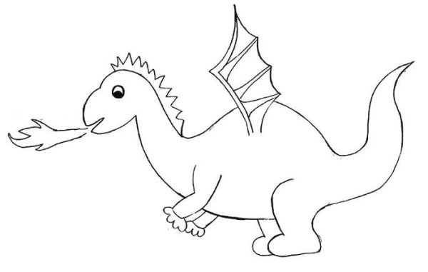 Дракон для рисования для детей