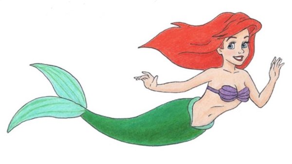 Как нарисовать русалочку