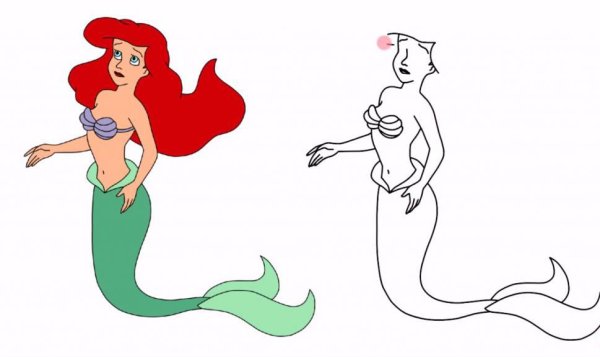 Детские рисунки русалок