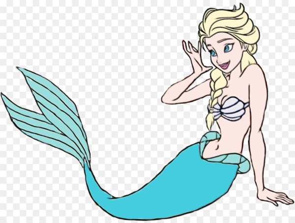 Русалочка Ариель рисунок карандашом