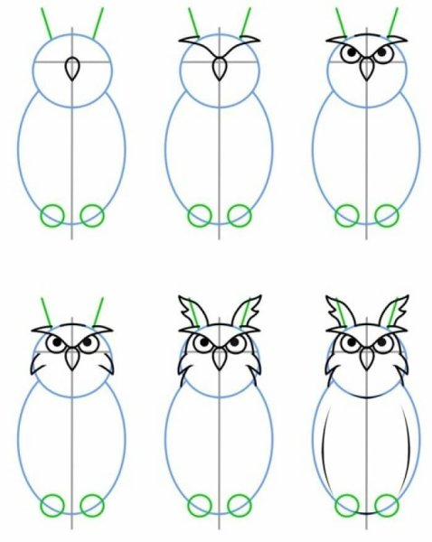 Поэтапное рисование кошки для детей