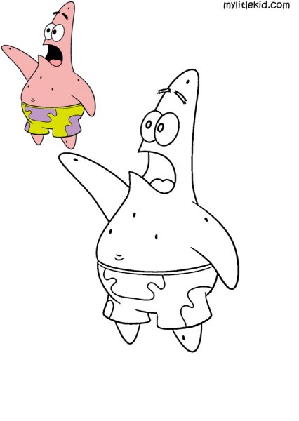 Спанч Боб и Патрик для срисовки