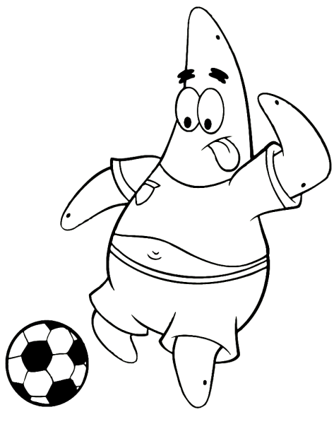 Раскраска Патрика из Спанч Боба