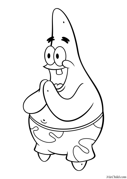 Патрик из Спанч Боба поэтапно