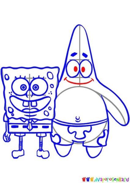 Патрик рисунок для срисовки