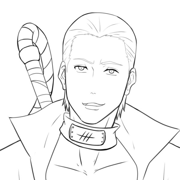 Раскраски аниме Наруто Хидан