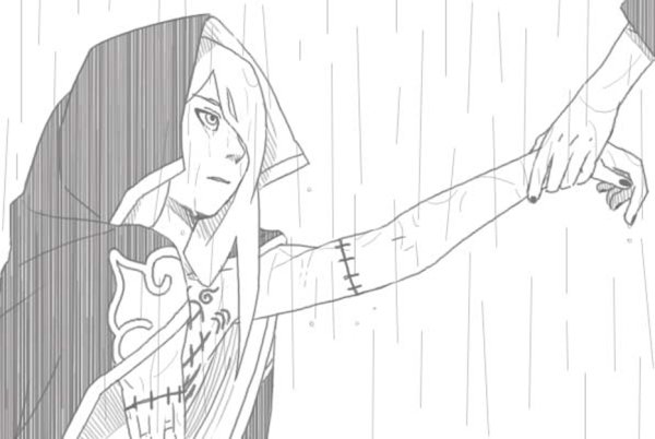 Дейдара и Сасори карандашом