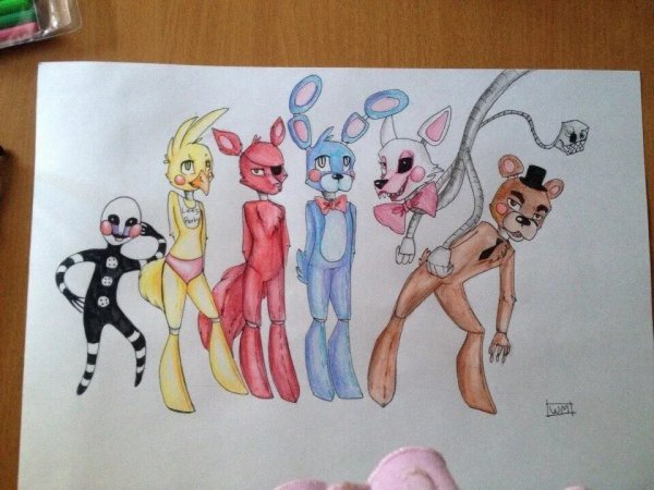 Фредди ФНАФ 1 карандашом