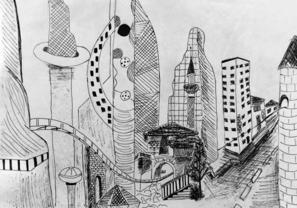 Эскиз города будущего
