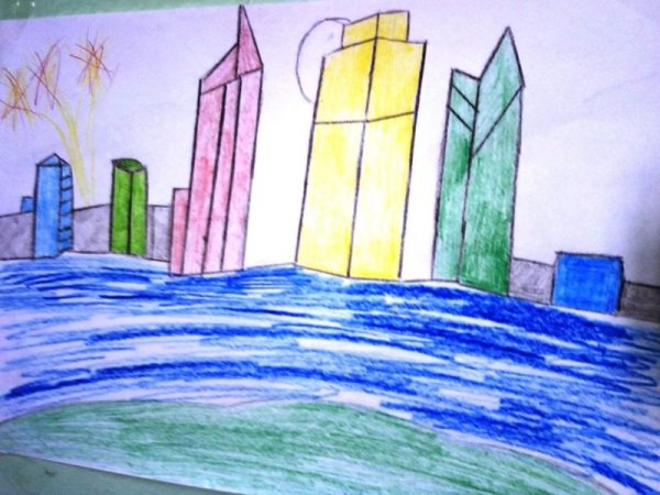 Рисунок на тему город будущего