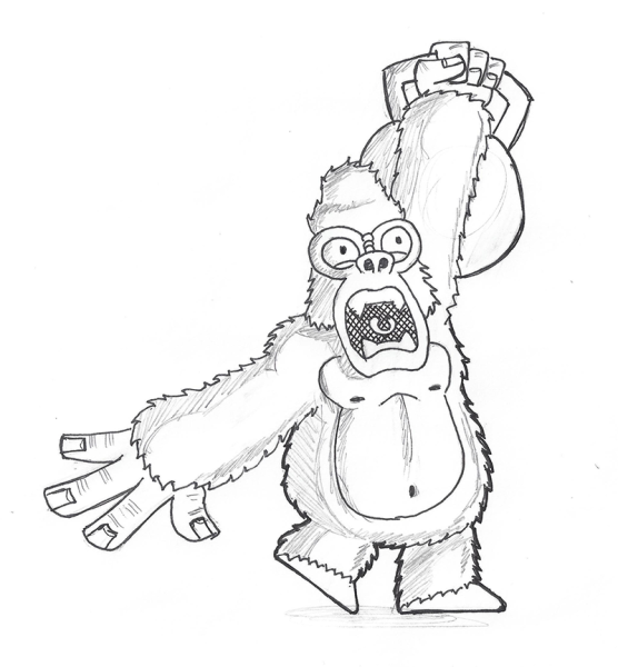 Горилла рисунок