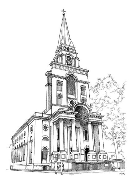 Элементы Барокко карандашом