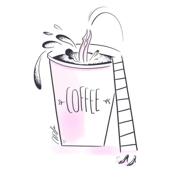 Рисунки несложные для срисовки кофе