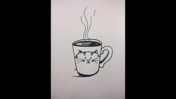 Кофе Старбакс акварелью