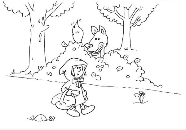 Рисунок на тему красная шапочка