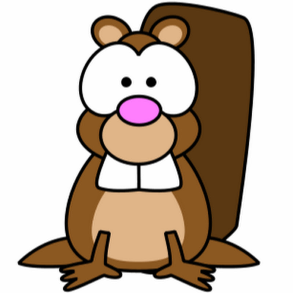 Бобер мультяшный милый