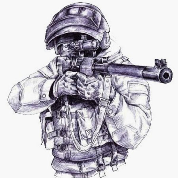 Военный человек рисунок