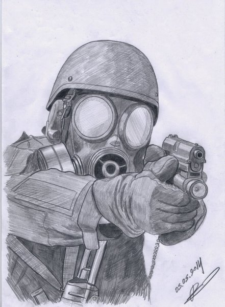 Спецназ рисунок карандашом