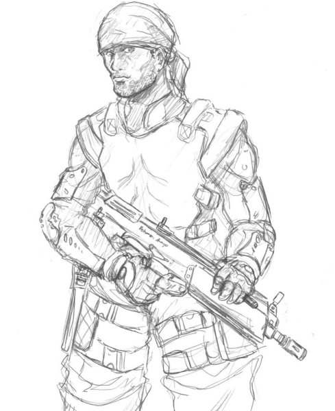 Рисунки спецназа лёгкие