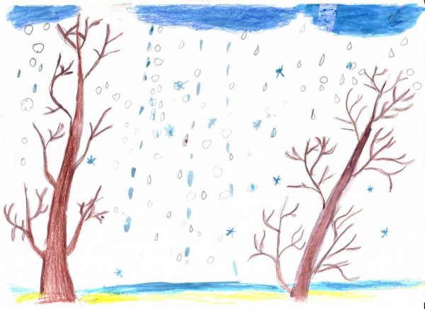 Рисование в старшей группе поздняя осень