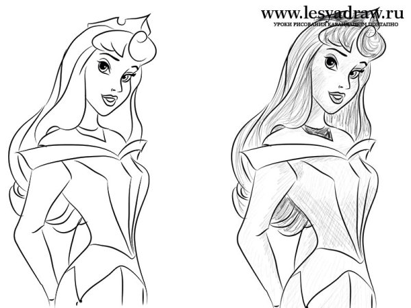 Рисунок к сказке спящая Царевна