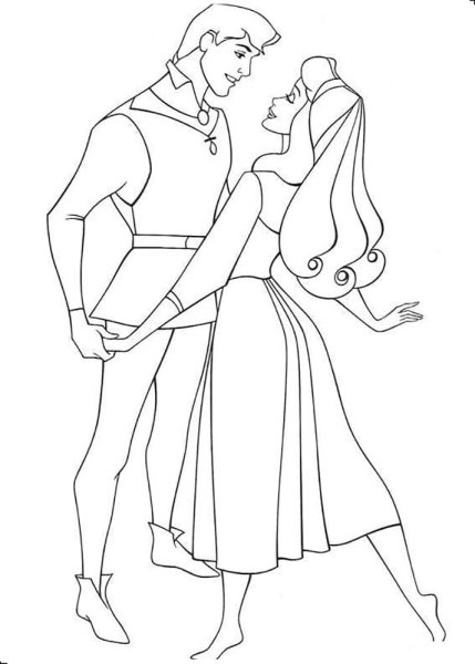 Спящая красавица рисунок пошагово